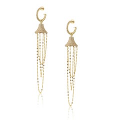 Lucky Bells Interchangeable Earrings in 18 Karat Yellow Gold with Diamonds