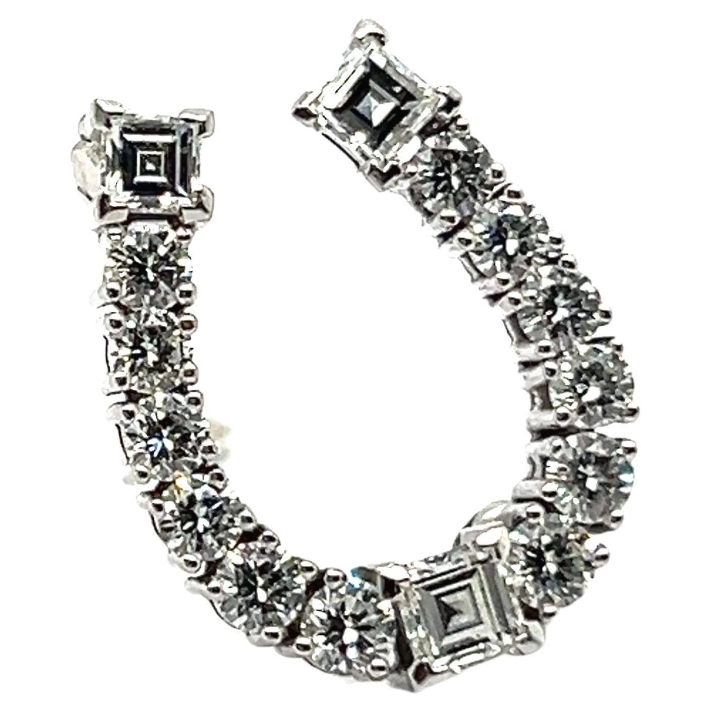 Lucky Charm Brooch with Diamonds in 18 Karat White Gold by Bucherer