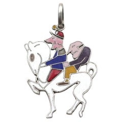 Lucky charm Van Cleef and Arpels "The 3 Inseparables" enameled in styptor