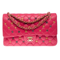 Lucky Charms Chanel double flap shoulder bag in Pink Quilted Lambskin, AGHW