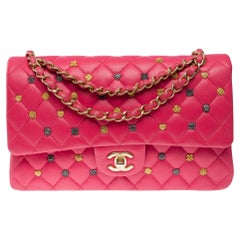 Lucky Charms Chanel double flap shoulder bag in Pink Quilted Lambskin, AGHW