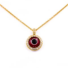 "Lucky Eye" Pendant with Diamonds and Ruby ‘Synthetic’ Eye