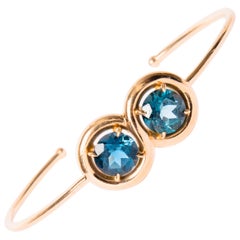 “Lucky Number” 18 Karat Rose Gold and Topaz Bracelet