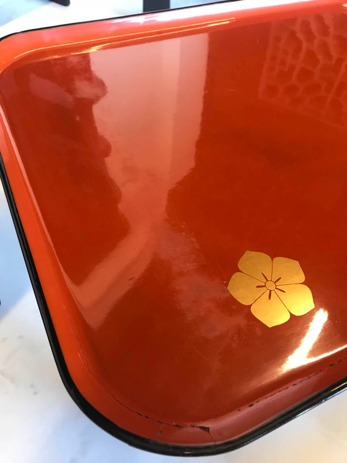20th Century Lucky Place Lacquered Trays