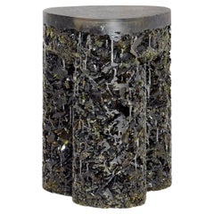 Side Table Recycled Green Glass Handcrafted Lucky Ressaca by Aparentment