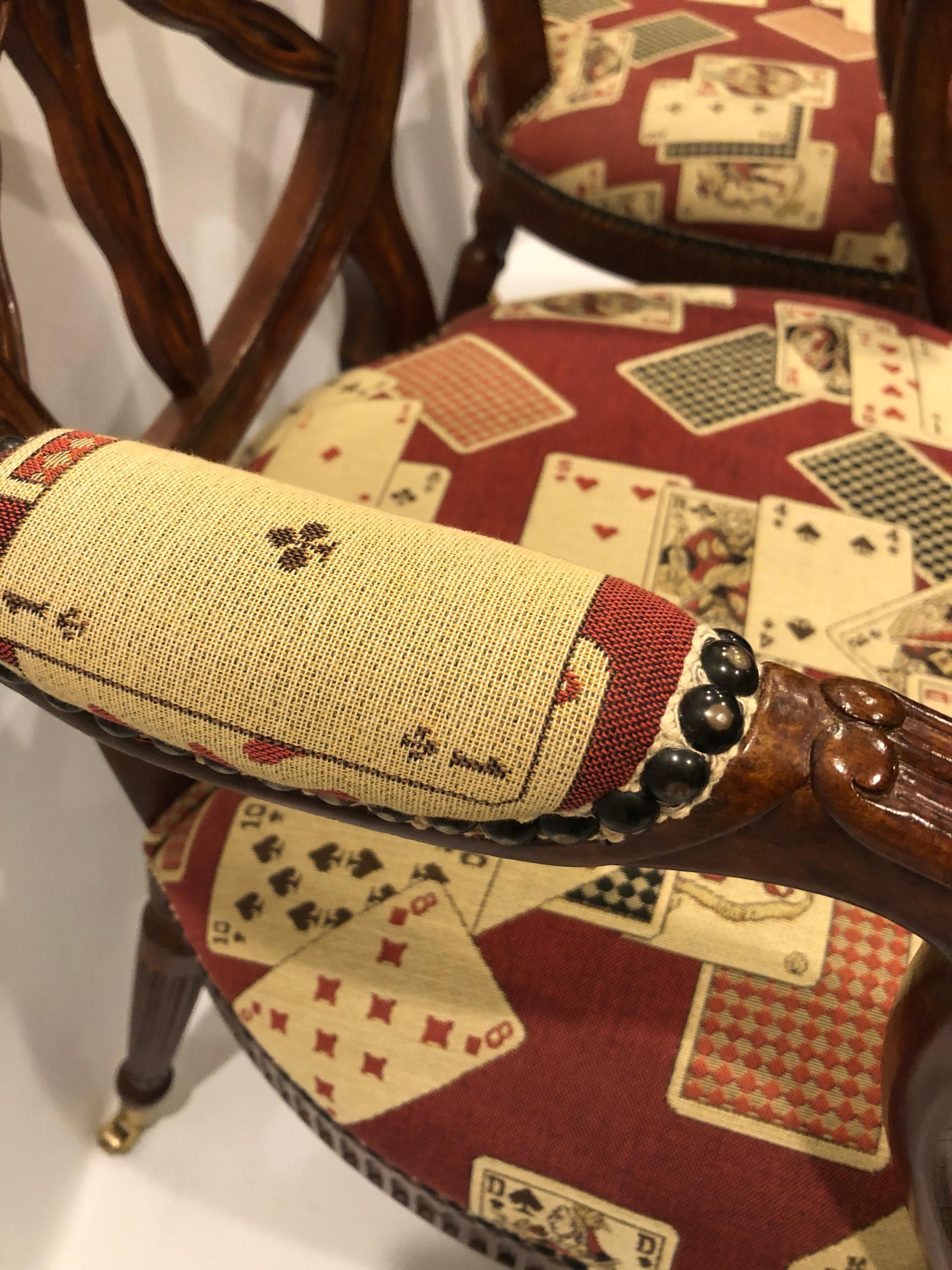 Lucky Set di 4 poltrone in legno intagliato e imbottite di Rich Maitland Smith in vendita 8