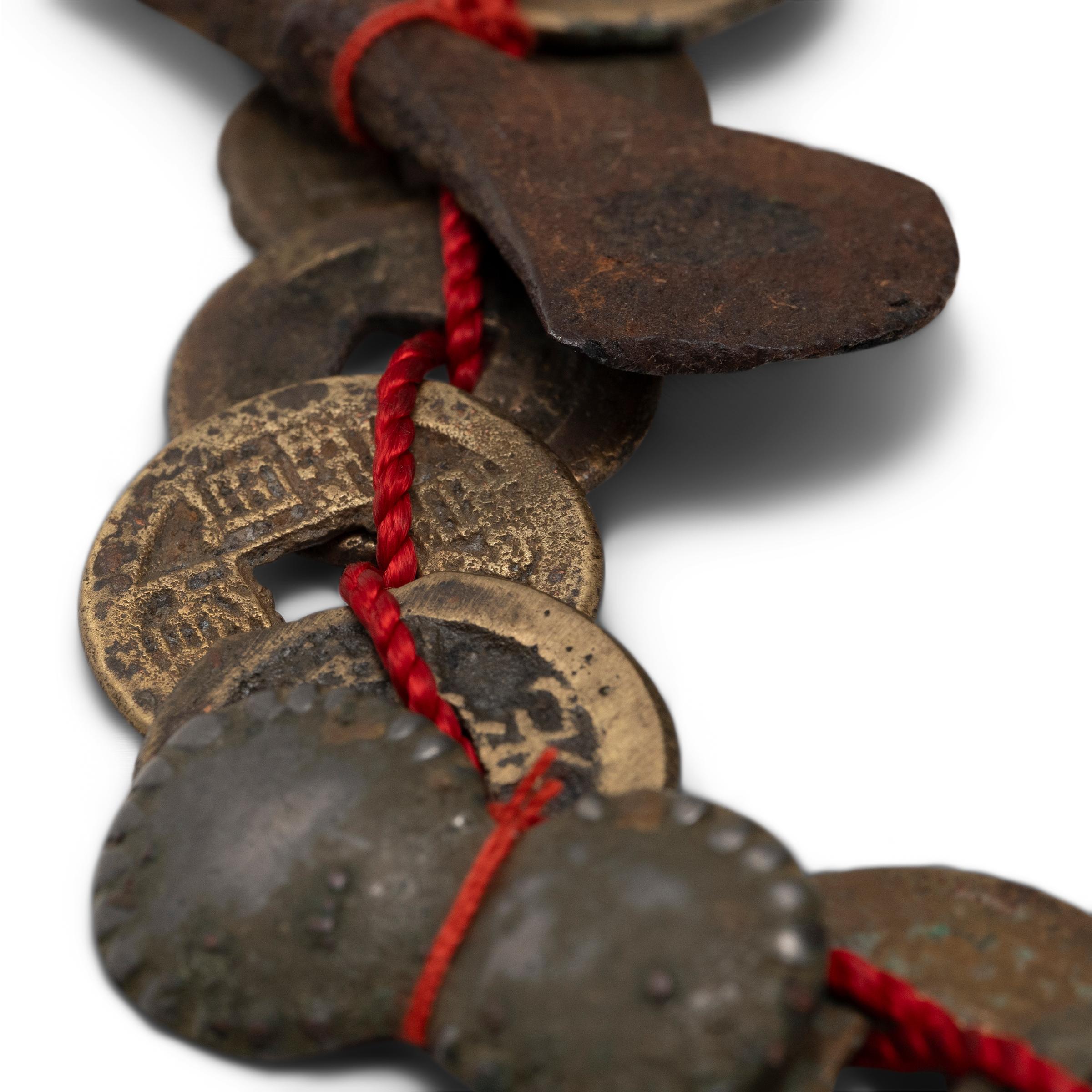 Qing Lucky Strand of Antique Chinese Coins and Charms