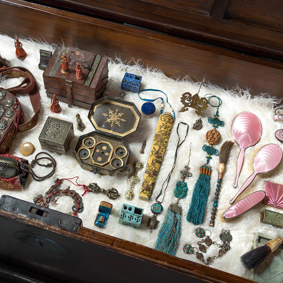 20th Century Lucky Strand of Antique Chinese Coins and Charms