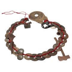 Lucky Strand of Antique Chinese Coins and Charms