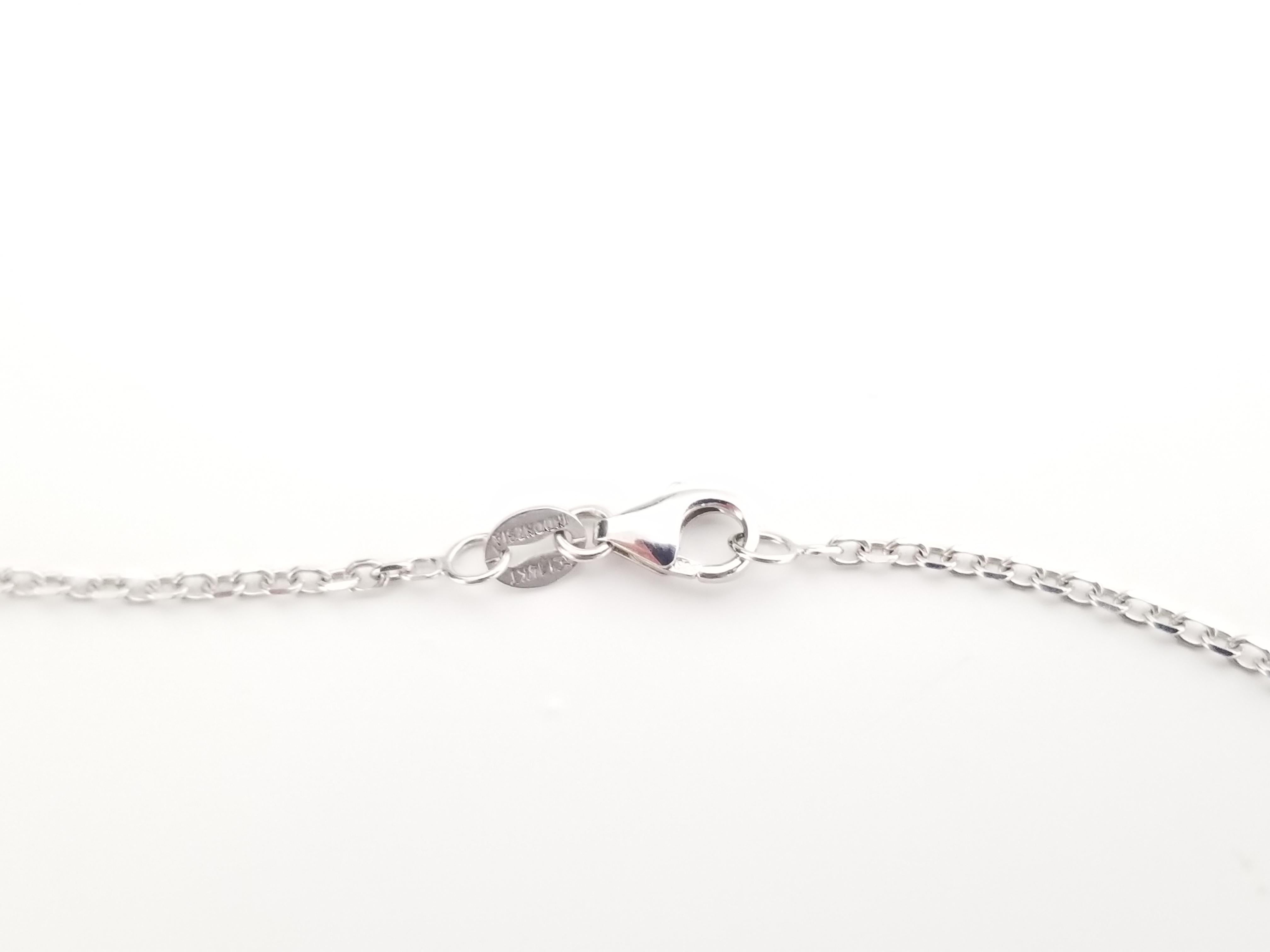 0.70 ctw Diamond Mini Necklace Tennis 14 Karat White Gold 18'' (collier mini diamant) en vente 1