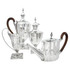LUCO heavy Hand Wrought Sterling Silver, 4 pieces Tea/coffee set