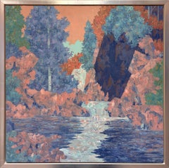 "Untitled Landscape" (2024) By Lucong, Original Abstract Landscape Oil Painting