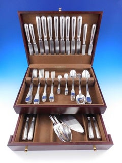 Lucrezia by Clementi Italia Juego de Cubiertos de Plata 800 para 8 Servicio de 67 piezas Cena