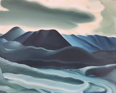 "Greylock from Hairpin Turn" Lucy Doane, Atmospheric, Fluid Blue Mountains