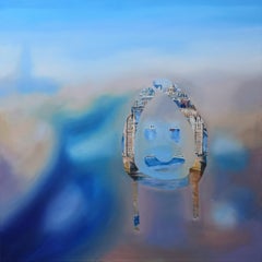 Atalayas-original pintura al óleo realismo moderno ciudad-contemporáneo  arte
