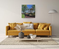 Woolgathering VIII - original rainy cityscape oil painting - contemporary art