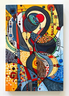 Visioni fugaci Ritratto astratto Pittura originale su tela,  Pronto per essere appeso