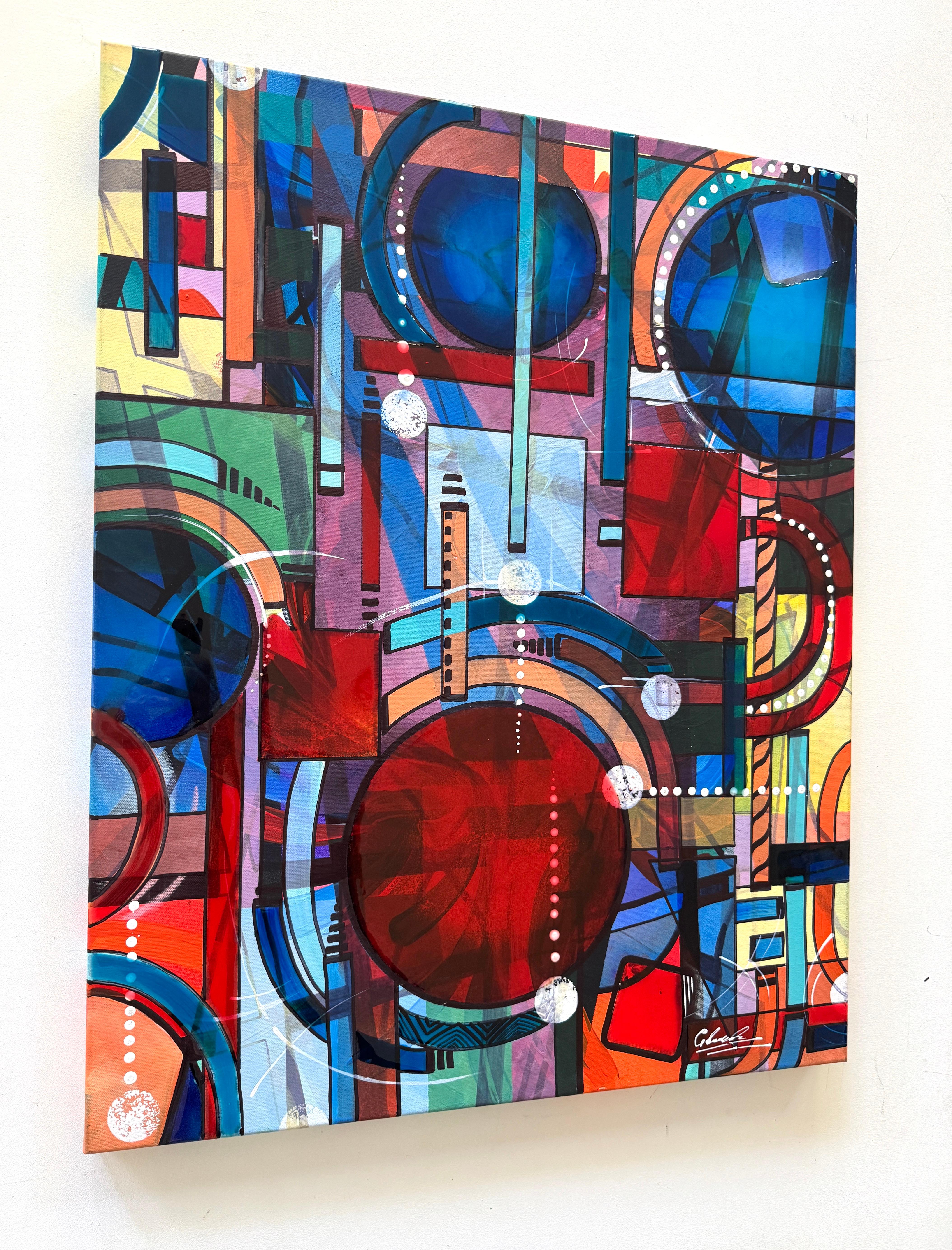 Artist: Lucy Gregry 
Work: Original Painting, Handmade Artwork, One of a Kind 
Medium: Acrylic, Resin on Canvas 3D Neon Colors
Year: 2024
Style: Abstract art,
Title: New Galaxy of Music
Size: 30