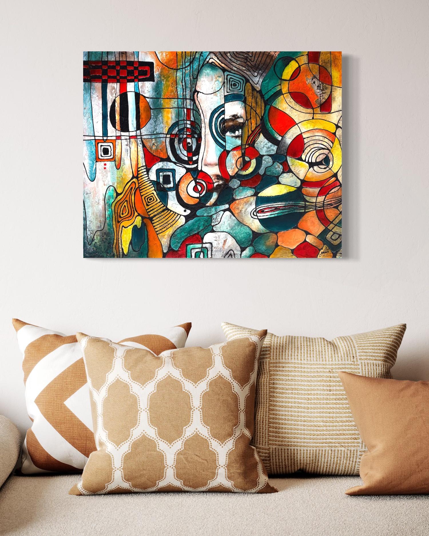 Künstlerin: Lucy Gregry 
Werk: Originalgemälde, Handgefertigtes Kunstwerk, Unikat 
Medium: Acryl, Harz auf Leinwand 
Jahr: 2024
Stil: Abstrakte Kunst,
Titel: Spektrum des Selbst
Größe: 24