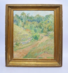 Antique American Female Impressionist Landscape Oil Painting Lucy Hariot Booth