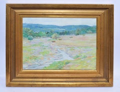 Antike amerikanische weibliche impressionistische Landschaft mit Kühen von Lucy Hariot Booth