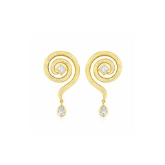 Pendientes Lucy in The Sky de oro de 18 quilates con diamantes de Future Fortune Jewelry
