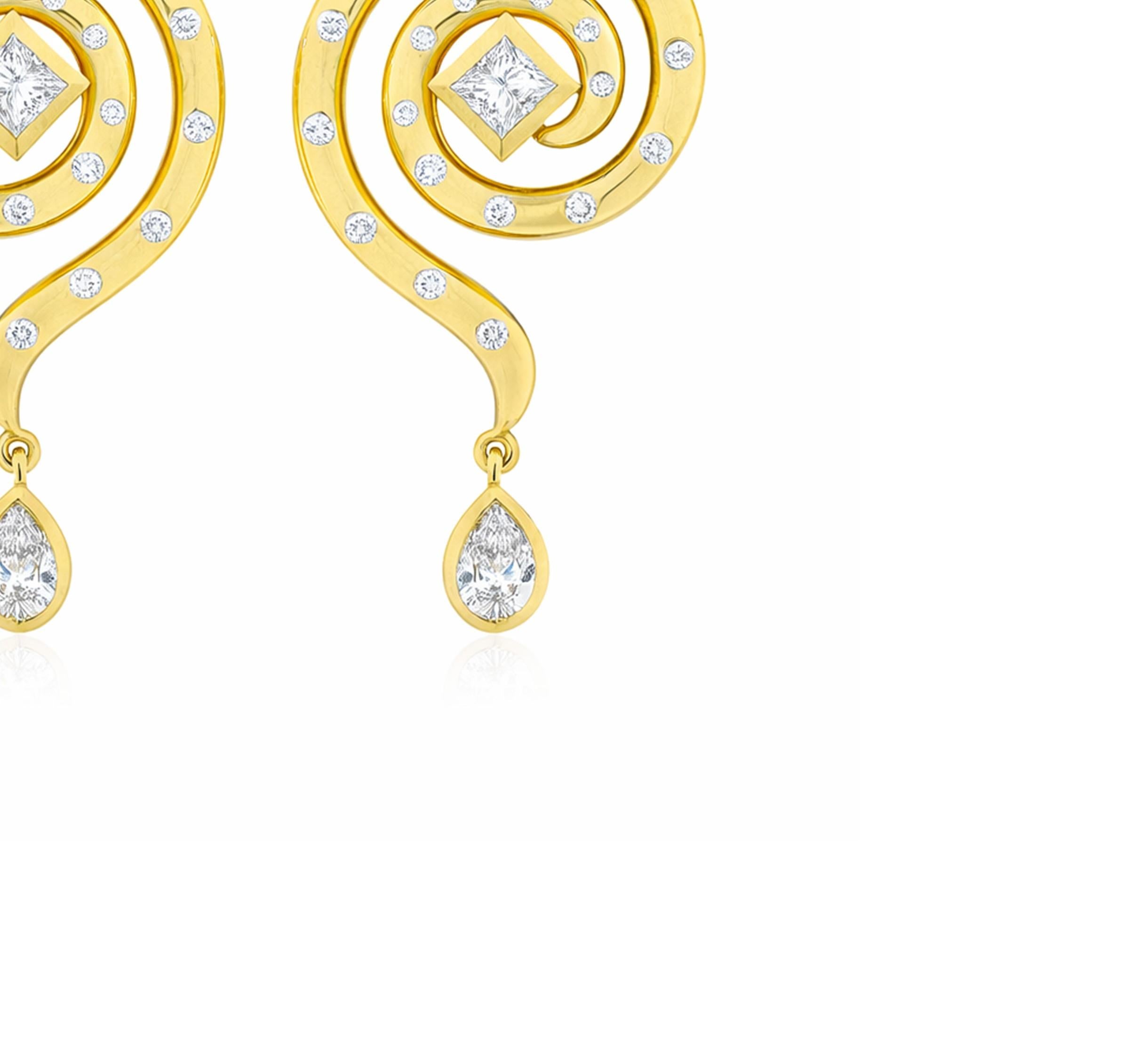 Lucy In The Sky Earrings In 18k Gold With Diamonds By Future Fortune Jewelry View 3