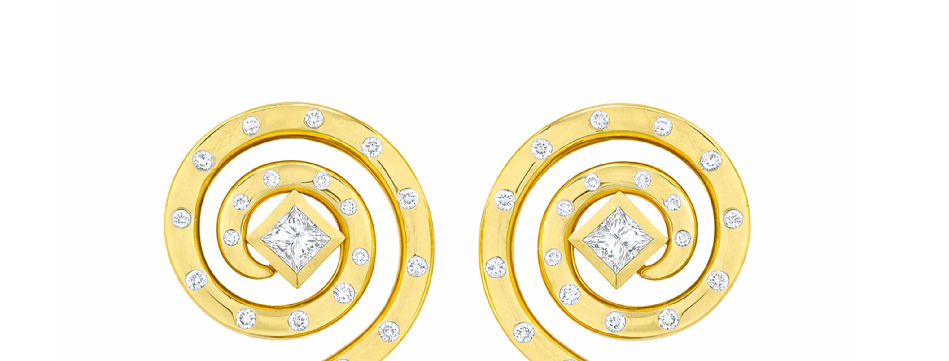 Lucy In The Sky Earrings In 18k Gold With Diamonds By Future Fortune Jewelry View 5