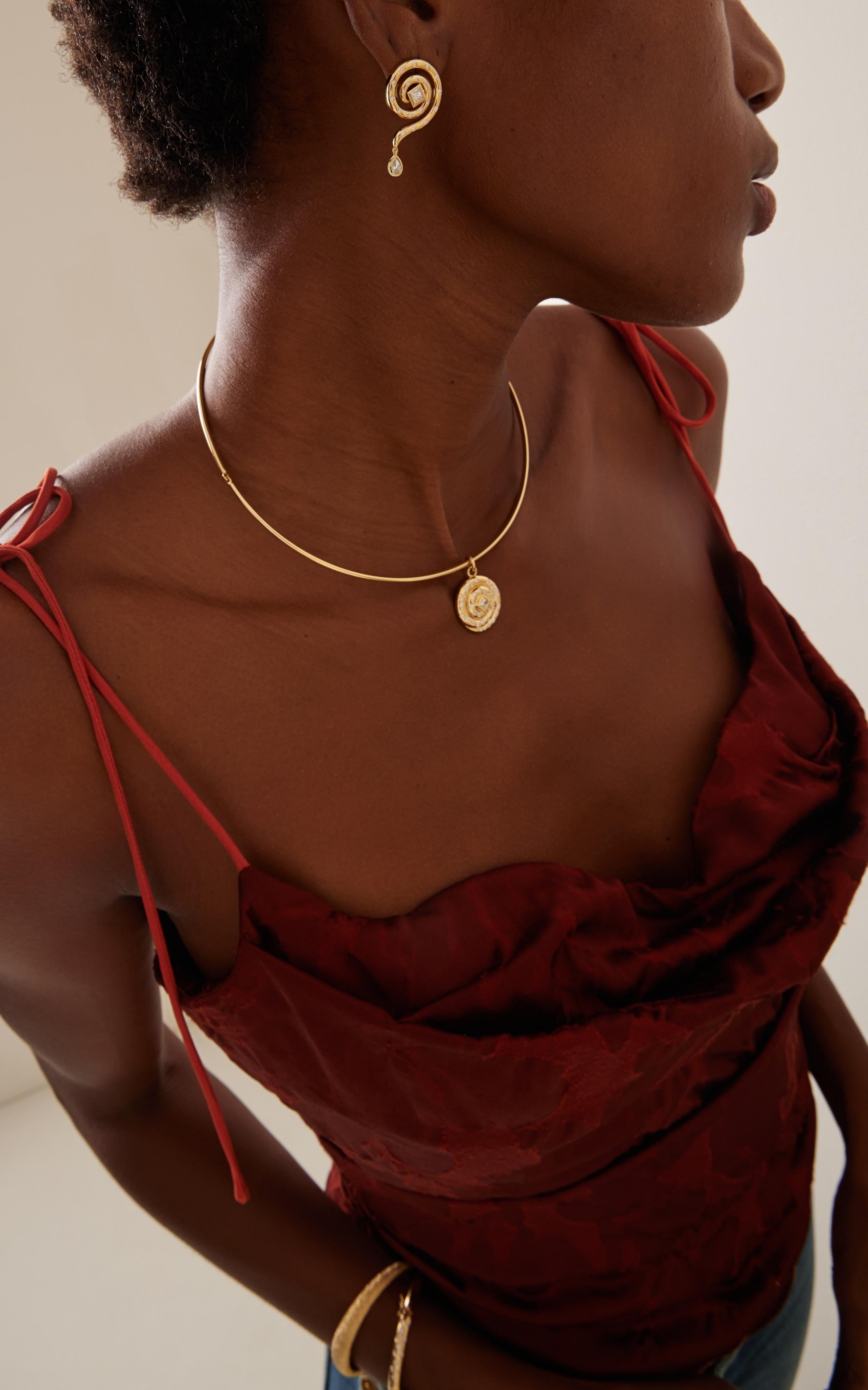 Lucy In The Sky Earrings In 18k Gold With Diamonds By Future Fortune Jewelry View 6