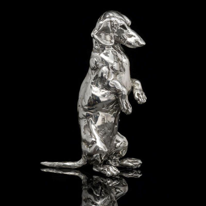 crystal dachshund statue