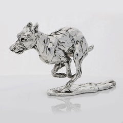  Lucy Kinsella 'Bunched Terrier'  Sterling Silver Scculpture
