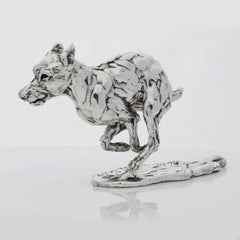 Lucy Kinsella 'Bunched Terrier'  Sterling Silver Scculpture