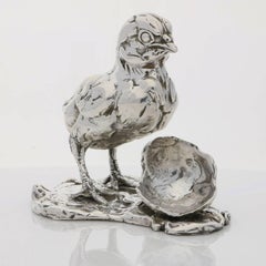 Lucy Kinsella 'Chicken & Egg' Sterling Silver Sculpture