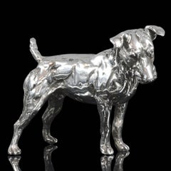 'Patterdale Terrier' Sterling Silver Limited Edition Sculpture by Lucy Kinsella
