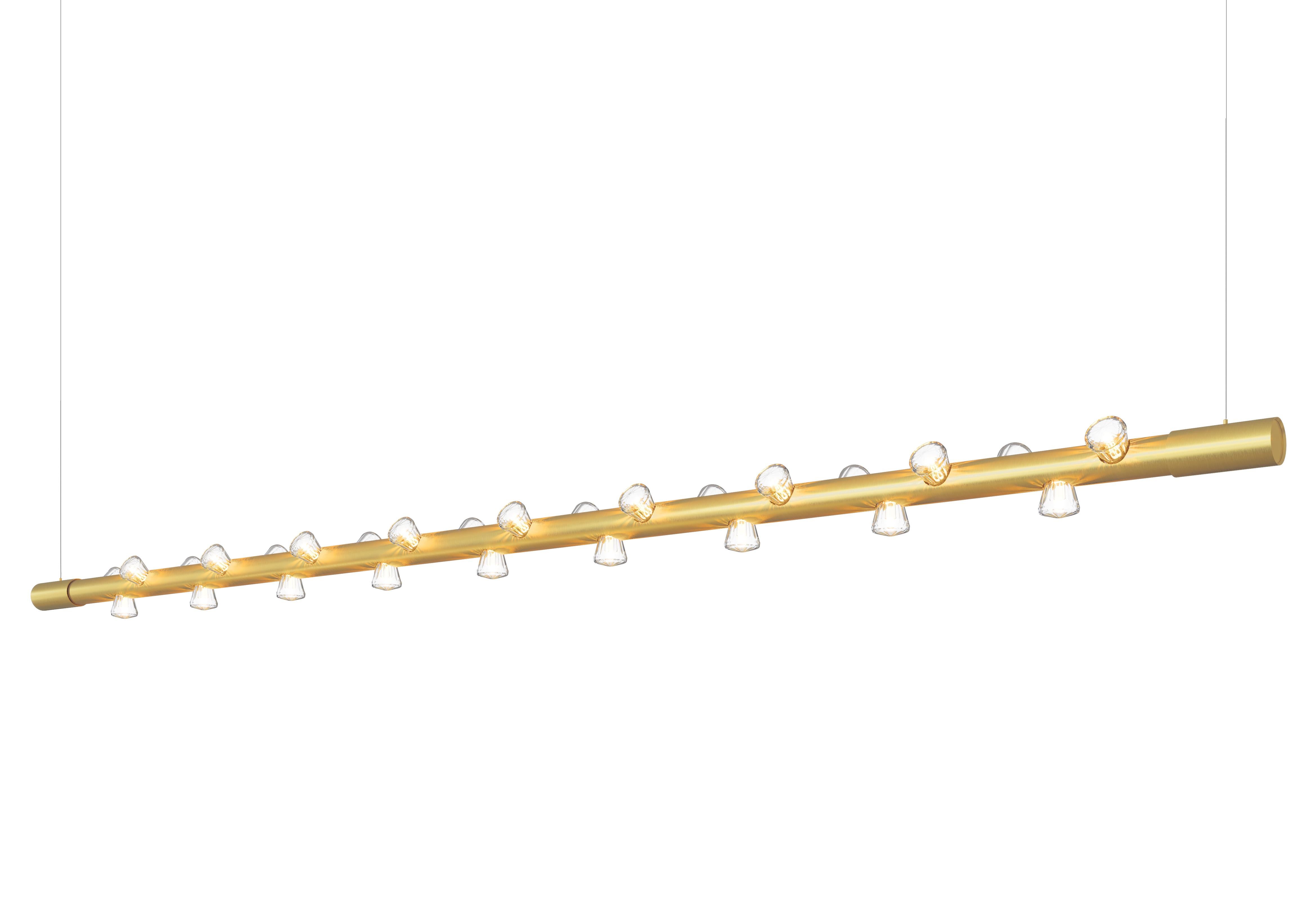 Lucy Lámpara Colgante Contemporánea Lineal Grande de Aluminio Verde by JSPR Siglo XXI y contemporáneo en venta