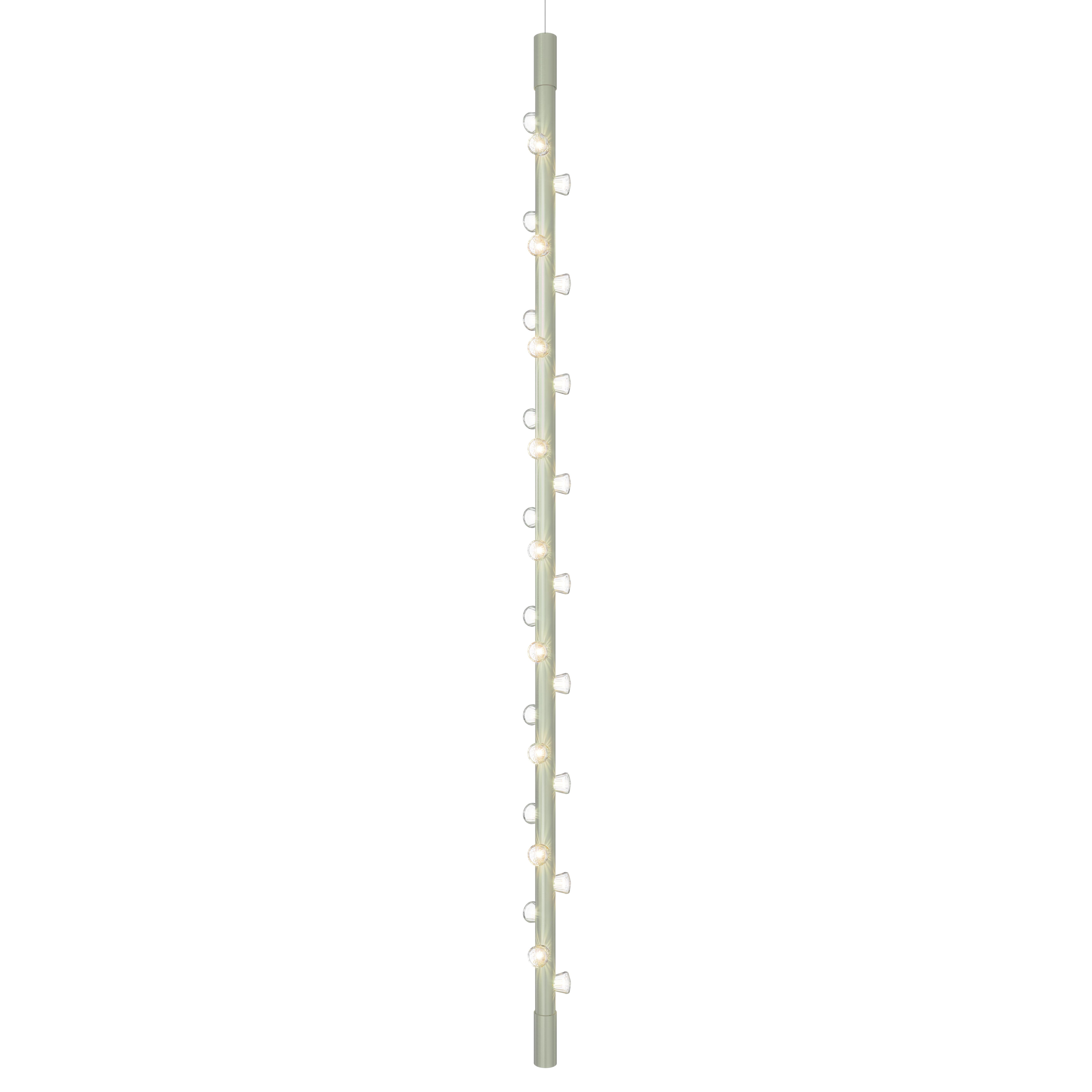 Lucy Gran Lámpara Colgante Vertical Contemporánea de Aluminio Champán by JSPR Siglo XXI y contemporáneo en venta