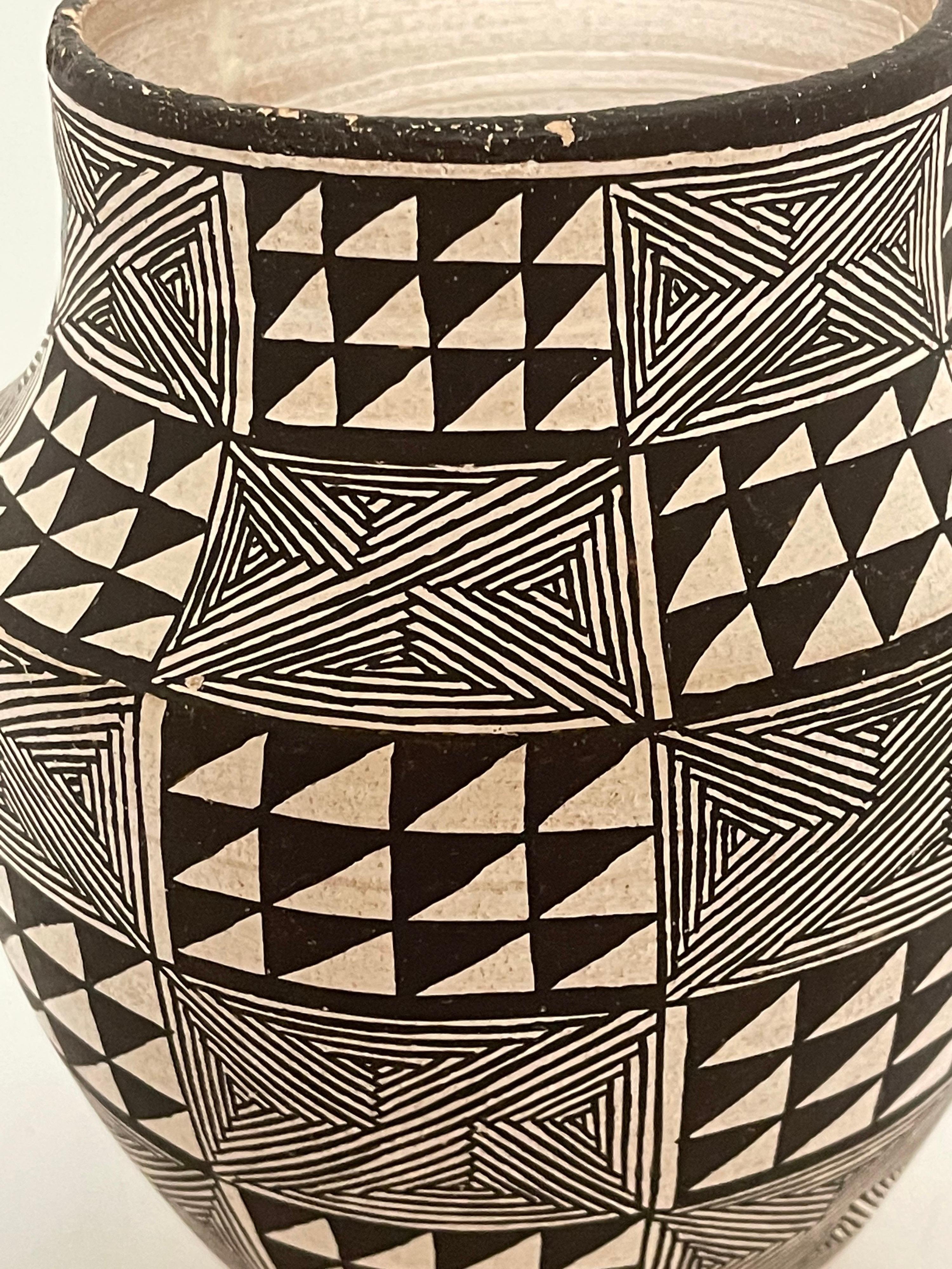 Hand-Crafted Lucy Lewis Acoma Vessel, 1984