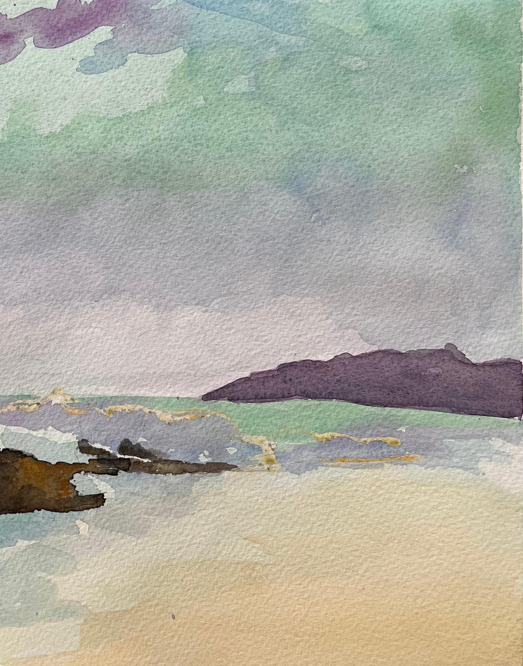 Título: Acuarela moderna de paisaje marino con roca y cielo vibrante
Por Lucy M. Turner
Acuarela original sobre papel de artista, sin enmarcar
Firmado: Verso
Dimensiones: 15 x 11,25 pulgadas (Alto x Ancho)
Estado: Bueno, con algunos signos menores