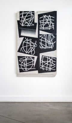 Untitled Black & White - arte contemporanea, astratta, tridimensionale, da parete