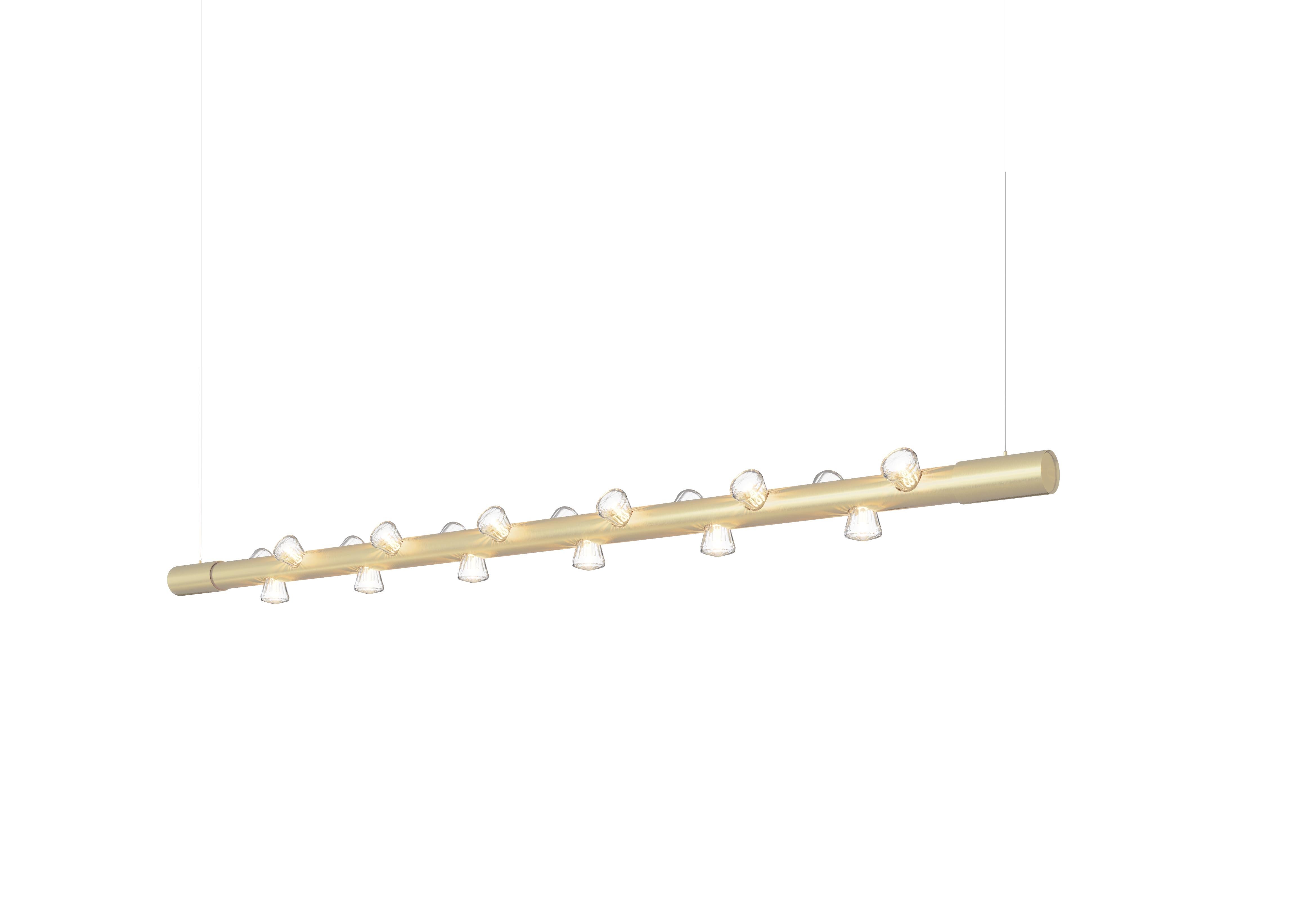 Lampada a sospensione contemporanea Lucy Medium Linear Silver Aluminum di JSPR In condizioni Nuovo in vendita a Geneve, CH