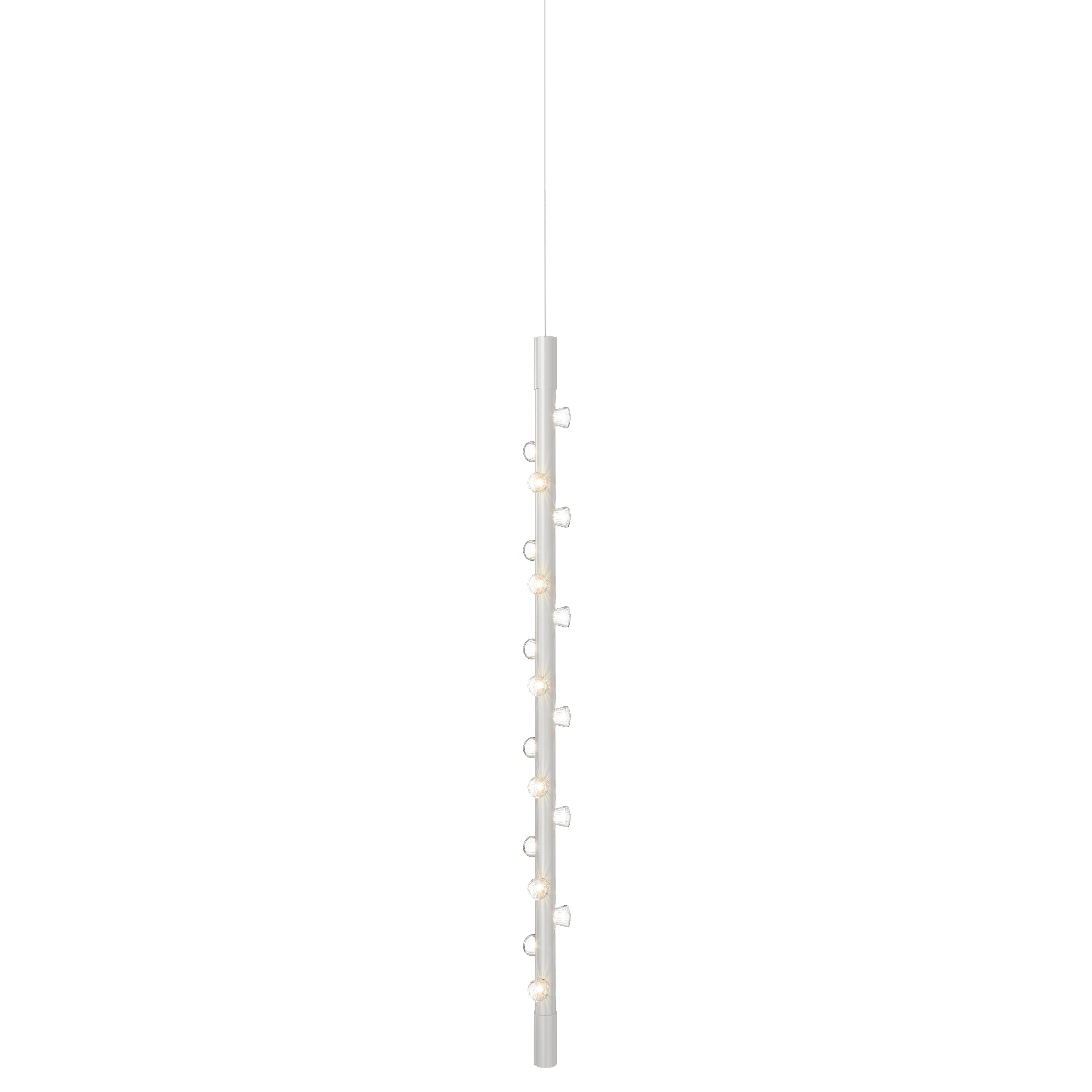 Lampada a sospensione contemporanea Lucy Medium Vertical Pink Aluminum di JSPR in vendita 1