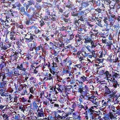 Abstract Synapses - Amethyst Twilight #4, Painting, Acrylic on Canvas