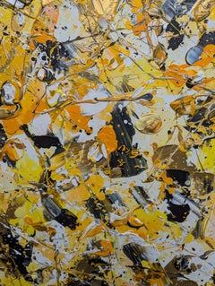 Abstract Synapses - Dance Of The Bumble Bee #7, Painting, Acrylic on Canvas