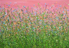 Flamingo Sky Meadows #5, Painting, Acrylic on Canvas