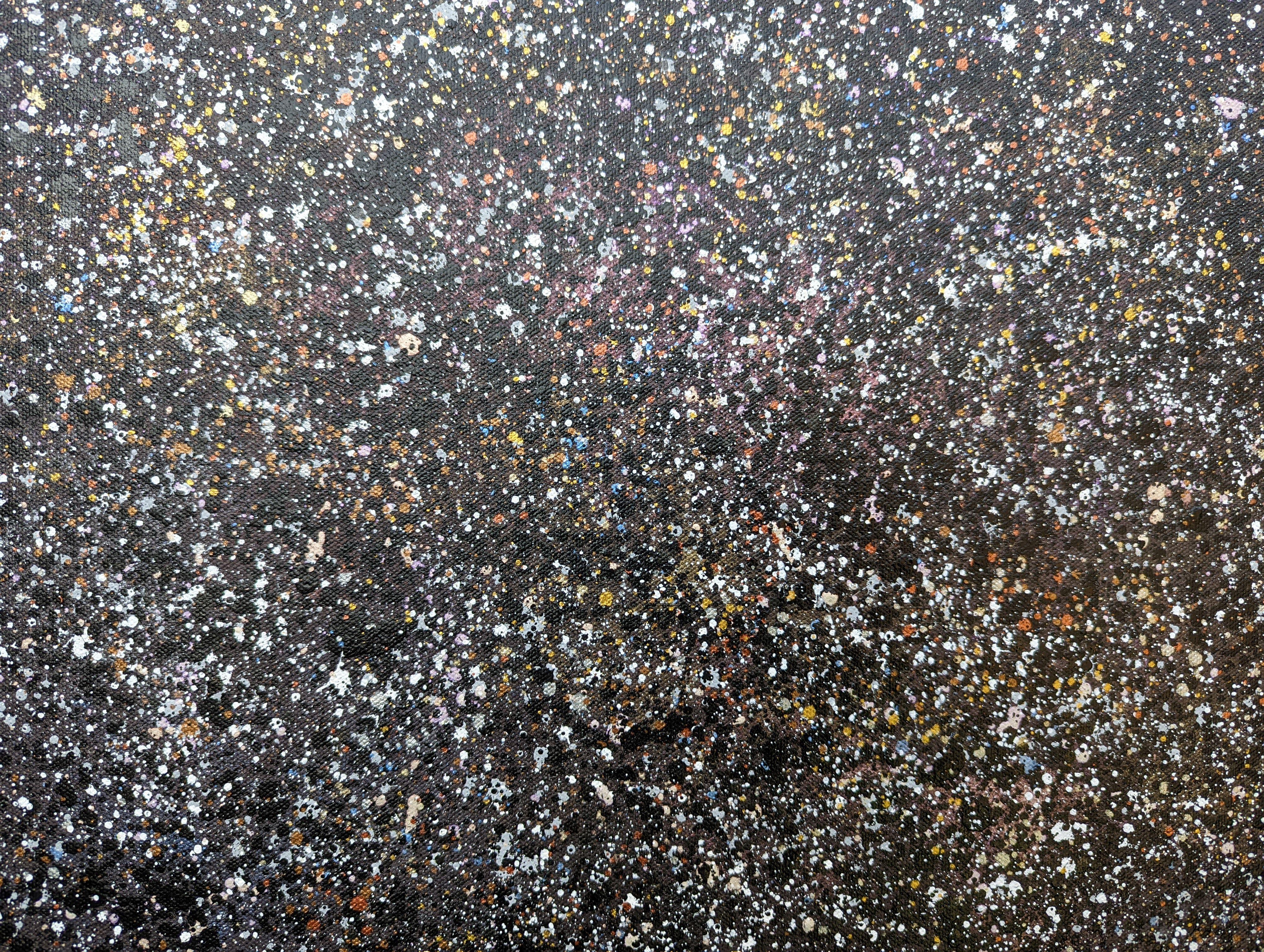 Into The Abyss, Painting, Acrylic on Canvas - Black Abstract Painting by Lucy  Moore