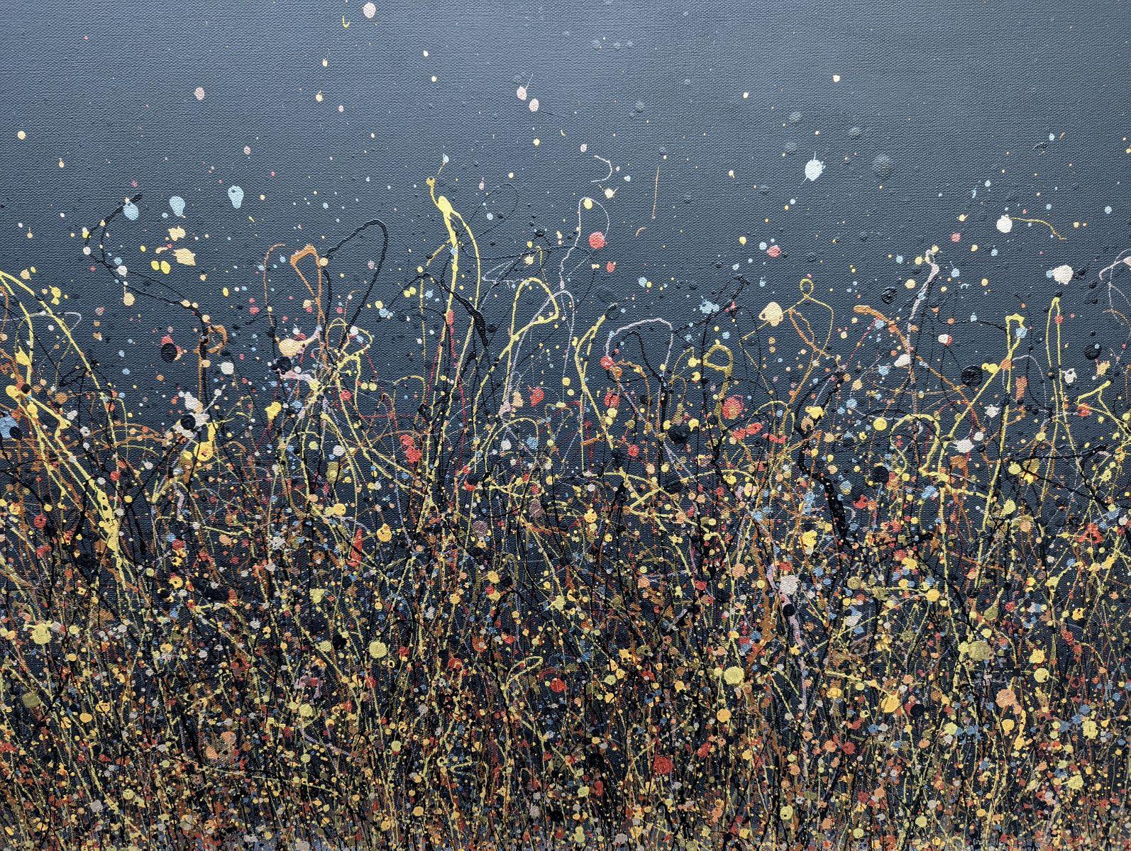 Peinture en jonc d'or rose #5, acrylique sur toile - Painting de Lucy  Moore