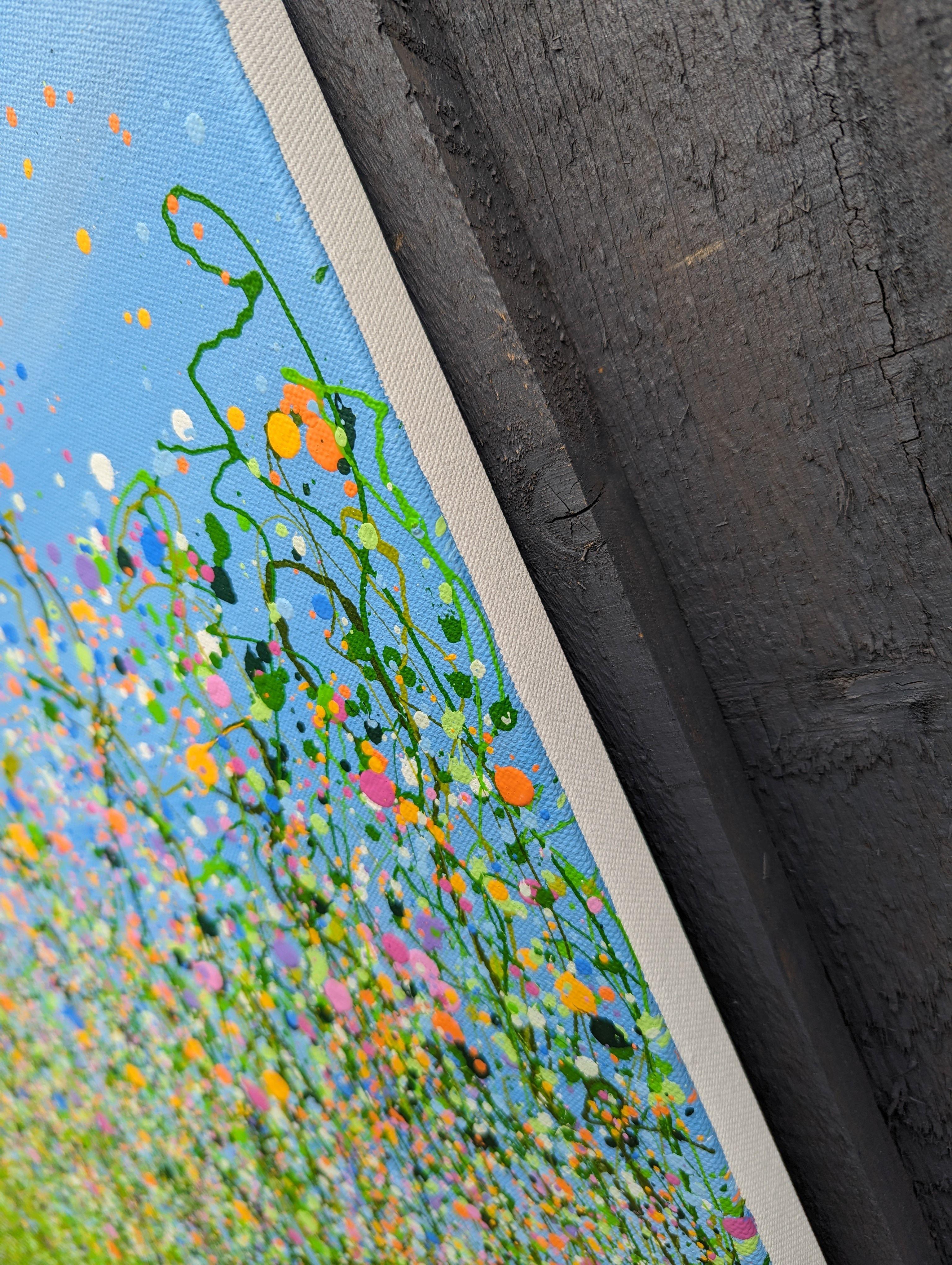 Spring Dreaming, Gemälde, Acryl auf Leinwand (Grau), Abstract Painting, von Lucy  Moore