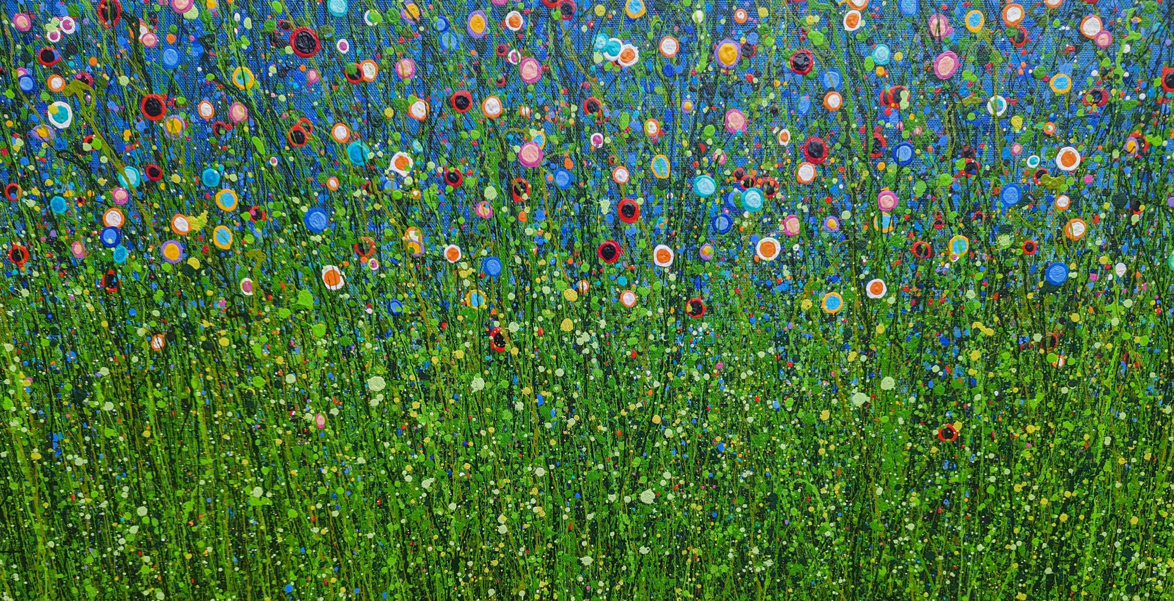 Twilight Meadows #2    I do ship worldwide, please contact for accurate shipping prices if your shipping destination isn't listed.    In this vibrant acrylic creation, I've infused the canvas with the dynamic energy of nature's own symphony.
