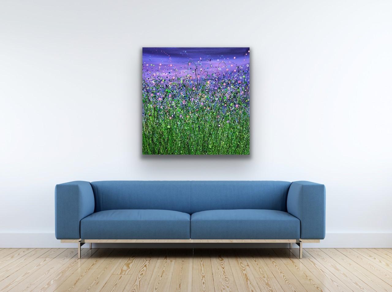 Amethyst Rhapsody by Lucy Moore, Abstract versus Figurative, Floral art  For Sale 5