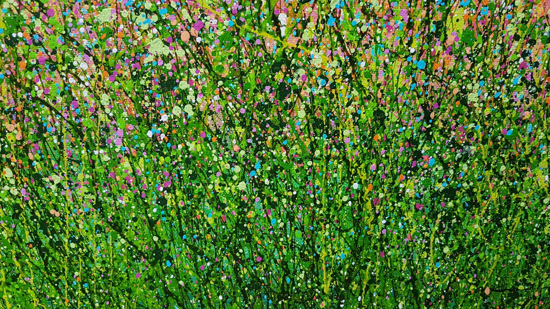 Once Upon A Paradise #2 – By Lucy Moore [2022]
original and hand signed by the artist 
Acrylic on canvas
Image size: H:60 cm x W:60 cm
Complete Size of Unframed Work: H:60 cm x W:60 cm x D:1.5cm
Sold Unframed
Please note that insitu images are